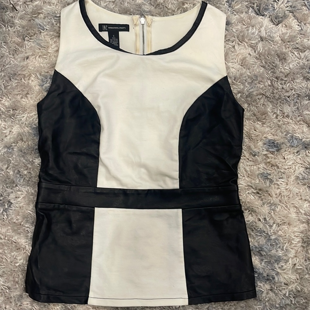 INC Leather Top